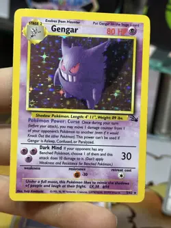 #5 Gengar 5/62 Fossil 1999 Holo Rare WOTC Pokemon Card TCG - Image 3