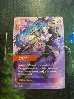 Riftbound Vayne Champion Unit Holo Card Assault 3 223/221 English 2025 - Image 1