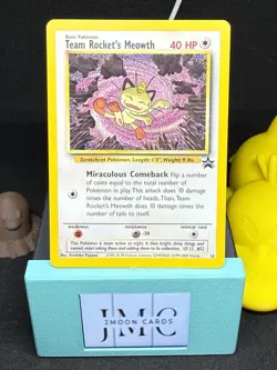 Pokemon Card - Team Rocket's Meowth Wizards Black Star Promos 18 Promo LP - Image 1