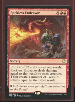 Reckless Endeavor Rare NM Forgotten Realms Commander Magic the Gathering MTG - Image 1