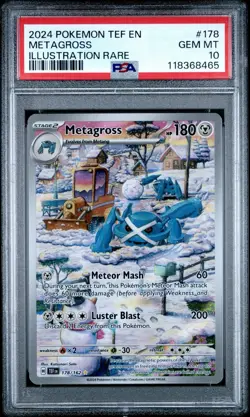 Metagross Illustration Rare From Temporal Forces 178/162 PSA 10 SV Pokemon Card - Image 1