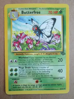 Butterfree - 33/64 - Uncommon WOTC TCG—Jungle Pokemon Card - Image 1