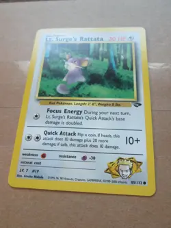 Lt. Surge's Rattata - 85/132 - Common WOTC TCG—Gym Challenge Pokemon Card - Image 5