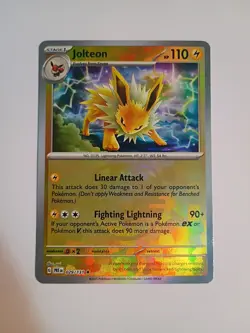 Pokemon TCG Jolteon EX Prismatic Evolutions 029/131 Master Ball Pattern - Image 1