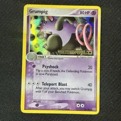 Pokemon TCG Grumpig 29/106 Emerald Stamped Reverse Holo 2005 NM - Image 1