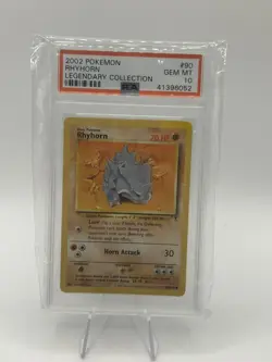 Rhyhorn 90/110 Legendary Collection Pokemon PSA 10 - Image 1