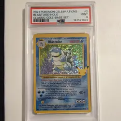 Pokemon Blastoise Holo Classic Collection PSA 9 2/102 Celebrations 2021 - Image 1