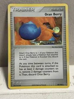 Oran Berry - 80/106 - Uncommon - Reverse Holo Pokemon EX Emerald Stamped LP - Image 1