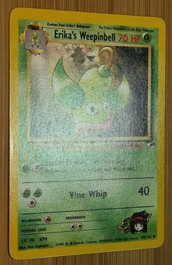 Erika's Weepinbell # 49/132 Uncommon Gym Heroes 2000 Pokemon Low Played Vintage - Image 2