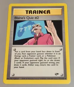 Blaine's Quiz #2 # 111/132 Uncommon Gym Challenge 2000 Pokemon EN Mint Vintage - Image 1