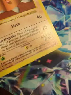 Pokemon TCG Dugtrio Base Set 19/102 First Edition Shadowless Rare 1999 HP - Image 5