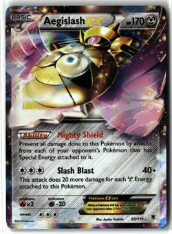 Aegislash EX ⭐ 65/119 Holo EX Rare Phantom Forces 2014 Pokemon NM - Image 1