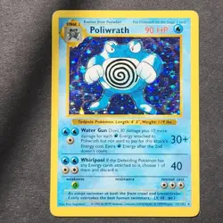 Pokemon TCG Shadowless Poliwrath Base Set 13/102 Holo Rare WOTC - Image 1