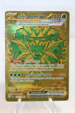 Pokemon TCG Teal Mask Ogerpon ex Prismatic Evolutions 177/131 Hyper Rare Holo - Image 1