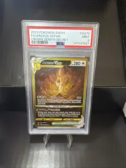 PSA 9 Pokemon TCG Arceus v Star GG70/GG70 English Crown Zenith - Image 1
