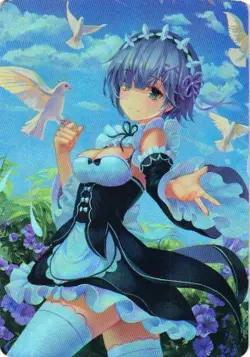 REM RE:ZERO Holographic Custom Art Goddess Story Anime Collectible Card - Image 1