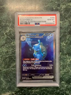 Pokemon Blastoise ex 151 MEW EN Special Illustration Rare #200 PSA 10 - Image 1