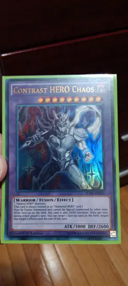 YuGiOh: "Contrast Hero Chaos" - ULTRA RARE - 1st Ed - MINT NEW - SDHS-EN041 - Image 1
