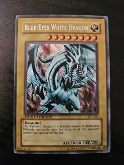 Yugioh Blue-Eyes White Dragon BPT-003 Secret Rare Limited 2002 Collectors Tin NM - Image 1