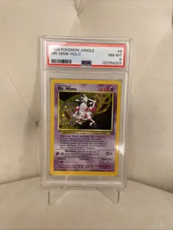 Pokemon TCG Jungle Mr. Mime Holo Card 6/64 Rare Unlimited PSA 8 - Image 1