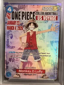 2026 ONE PIECE PROMOS ONE PIECE COLLEGE BK: US VOYAGE MONKEY D. LUFFY PSA 10 GEM - Image 4