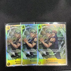 One Piece Adventure on Kami's Island Roronoa Zoro OP15-113 Holo SR English (x3) - Image 1