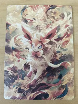 Japanese ART STYLE Sylveon Fan Full Art Pokemon Custom Card/perfect bookmark - Image 1