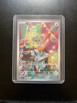 Pokemon TCG Minccino Illustration Rare Card 182/162 Temporal Forces NM - Image 1