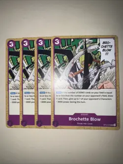 OP12-078 Brochette Blow X4 Playset One Piece Card Game TCG CCG English - Image 1