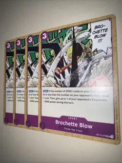 OP12-078 Brochette Blow X4 Playset One Piece Card Game TCG CCG English - Image 3