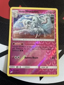 Pokemon 2019 SM Team Up Alolan Ninetales Reverse Holo Card #111/181 - Image 1