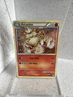 Arcanine - 1/123 - Holo Rare Heart Gold Soul Silver Pokemon near mint card - Image 3