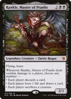 Rankle, Master of Pranks 1x FOIL ELD MTG Throne of Eldraine Mythic MINT black - Image 1