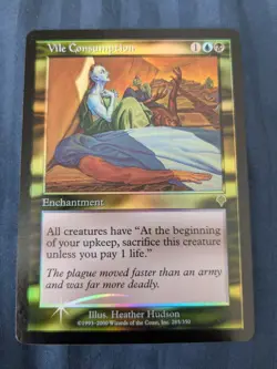 Rare - Vile Consumption - Foil - Invasion - mtg Magic - Image 1