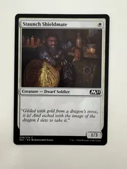 Staunch Shieldmate MTG Magic the Gathering Card NM Near Mint M21 - Image 1