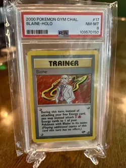 2000 Pokemon Trainer Blaine Gym Challenge 17/132 PSA 8 - Image 1