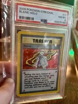 2000 Pokemon Trainer Blaine Gym Challenge 17/132 PSA 8 - Image 3