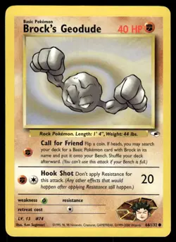 Pokemon TCG Gym Heroes #066/132 Brock's Geodude (66) LP - Image 1