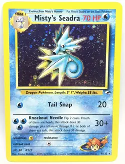2000 POKEMON GYM HEROES HOLO-PRERELEASE #9 MISTY'S SEADRA - Image 1
