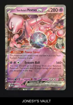 POKEMON SCARLET & VIOLET PROMO TEAM ROCKET'S MEWTWO EX 205 HOLO PROMO - Image 2