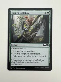 Return to Nature MTG Magic the Gathering Card NM Near Mint M21 - Image 1