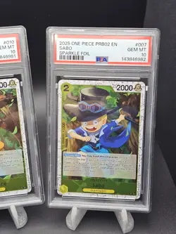 2025 One Piece PRB02 Sparkle Foil Luffy Ace Sabo PSA 10 Sequential - Image 4