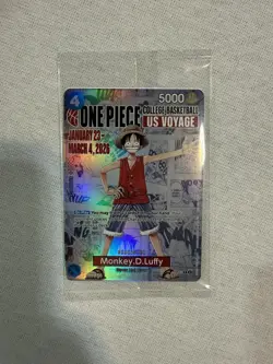 One Piece Monkey D. Luffy US Voyage College Basketball Card (Sealed) - Image 1