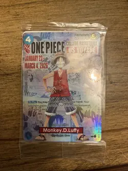 One Piece College Basketball US Voyage Monkey D. Luffy Trading Card Sealed - Image 1