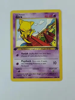 Pokemon Card 1st Edition Abra 49/82 Team Rocket Regular US - Image 1
