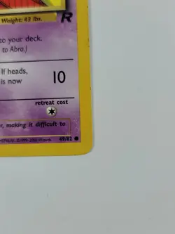 Pokemon Card 1st Edition Abra 49/82 Team Rocket Regular US - Image 4