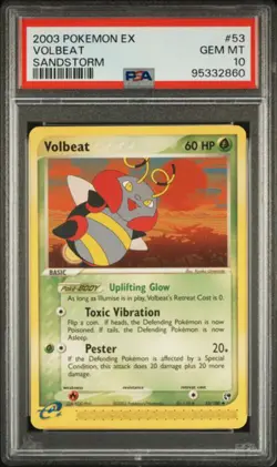 PSA 10 - 2003 EX Sandstorm Volbeat 53/100 Pokemon Card - Image 1