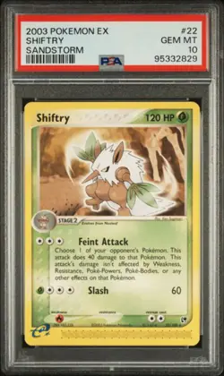 PSA 10 - 2003 EX Sandstorm Shiftry 22/100 Rare Pokemon Card - Image 1