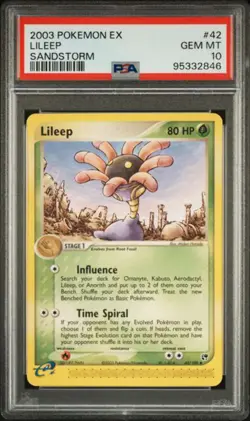 PSA 10 - 2003 EX Sandstorm Lileep 42/100 Pokemon Card - Image 1