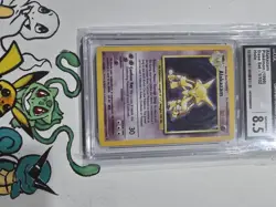 Pokemon TCG Alakazam Base Set Holo Card 1/102 Unlimited Rare - Image 2